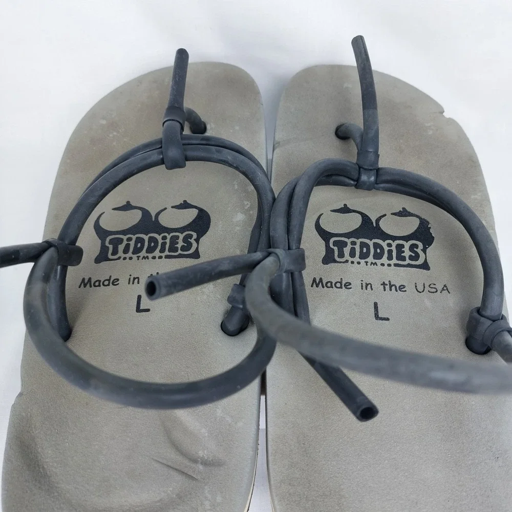 Tiddies OG Bare Naked 3 Layer Flip Flops Mens Lrg USA 4.25